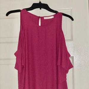 NWT Lush Plum Cold Shoulder Top